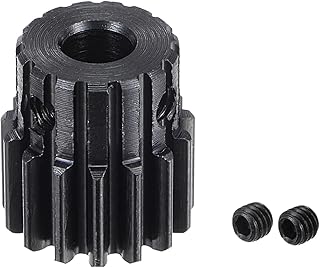 uxcell 6mm Bore 15T Mod 1 Pinion Gear 15# Steel Spur Diff Differential Pinion Gear Motor Gear, for RC Car