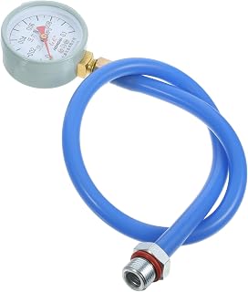 FAVOMOTO Exhaust Back Pressure Tester Kit, Professional Automotive Emission Detector with Hose and Adapters Universal Automotive Exhaust Back Pressure Gauge for Vehicle Diagnostics