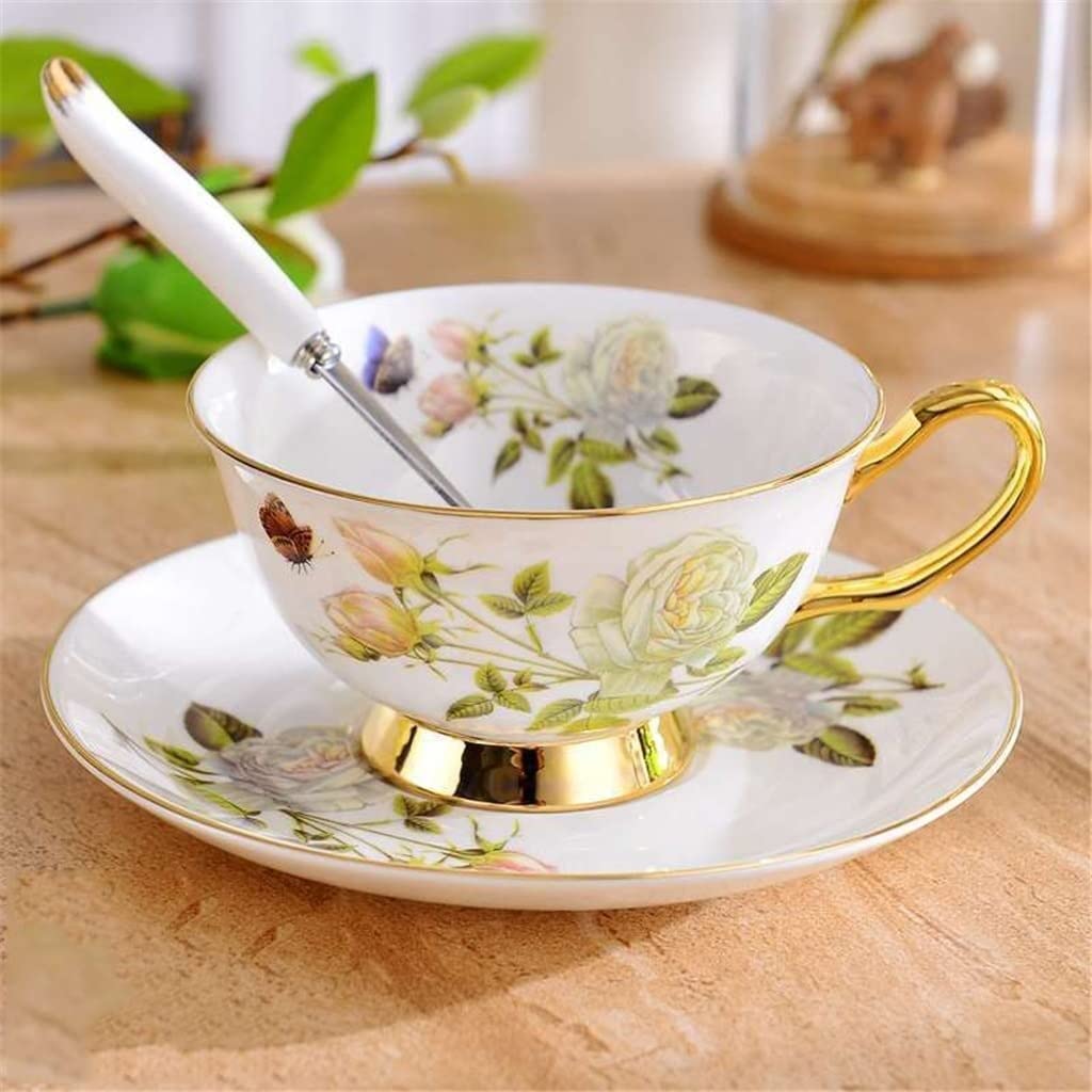 Lekkie luksusowe kości róży China Zestaw kawy brytyjska porcelanowa herbata kawa kubek kubek kawy