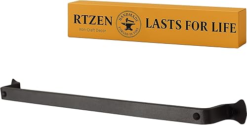 Miniatura 11 de RTZEN Farmehouse Soporte para Toallas de Baño - Barra Vara para Toallas de Hierro Forjado Metal Mate Negro para Montaje en Pared - Barra Colgante de