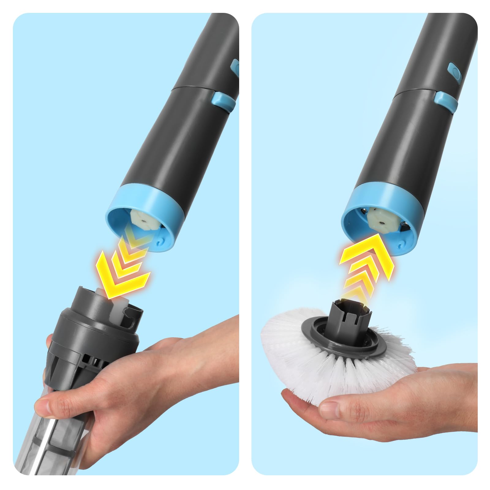LEADZM Aspirateur Piscine Batterie sans Fil 4000mAh, Aspirateur Piscine Hors Sol pour Spa, 60 Min Autonomie, 260x18x9,5 cm (Bleu)