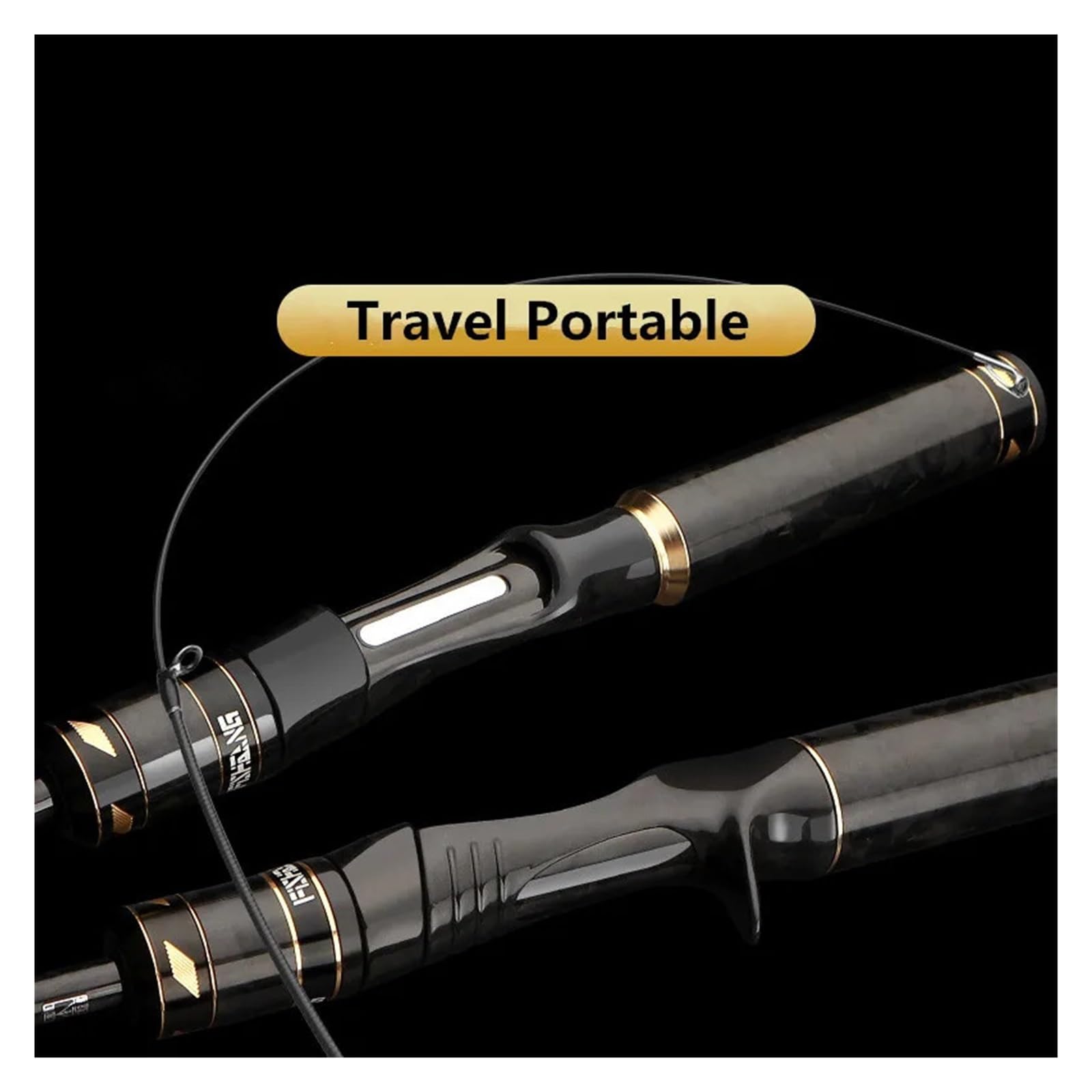Canne à pêche télescopique de Voyage, Spinning, Casting, leurre, Portable, Cross, Carbone, Eau Douce, Eau salée, Basse(Casting 1.5m)