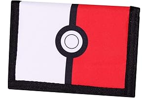 Boys Pokemon Wallet - Kids Canvas Velcro Wallets - Durable Zip Purse...