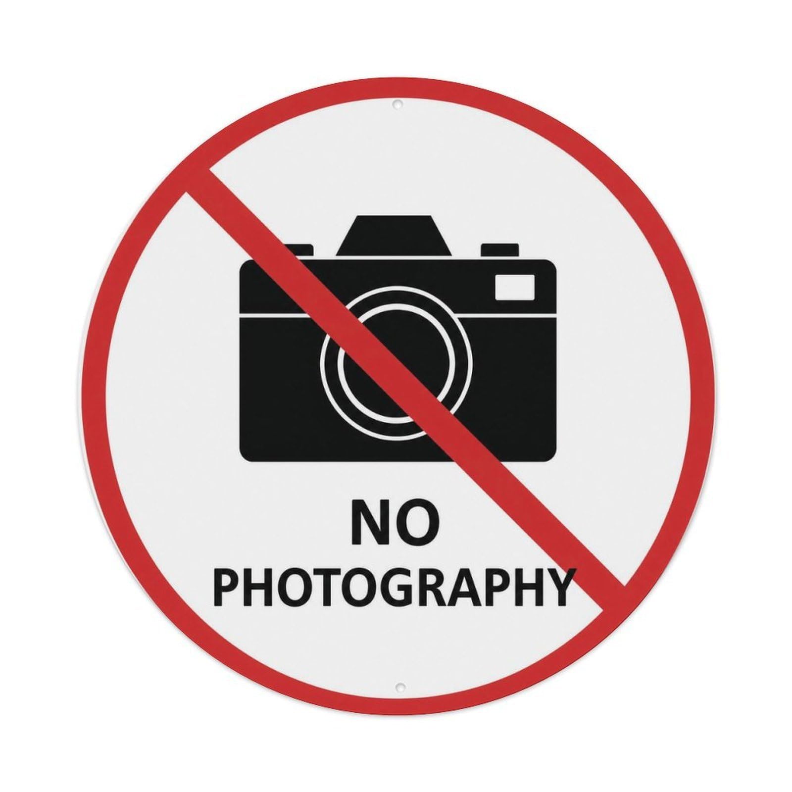 Olyhtr 8X8inch Classic Style Photography Facility Notice British Nostalgic Type Metal Tin Sign