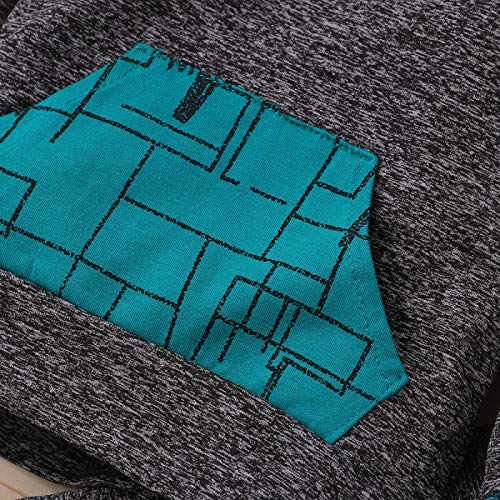 Baby Boy Hooded Shirt + Broek Lange Mouw Katoen Set Sweatshirts 2st - Image 6