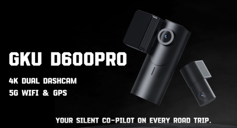 GKU Dash Cam Front and Rear Camera,4K+1080P Dual Dash Camera for