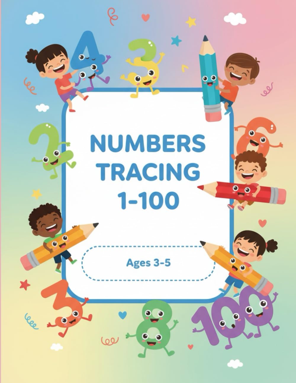 Number Tracing & Handwriting Practice Workbook for Preschool and Kindergarten Kids Ages 3–5: Simple Number Tracing Practice for Preschool & Kindergarten Kids Ages 3–5