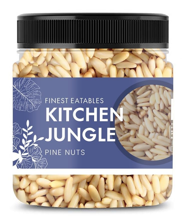 Kitchen Jungle Pine Nuts Without Shell Jar Pack (Lebanon Chilgoza Giri) | Chilgoza Dry Fruits without shell (50 G)
