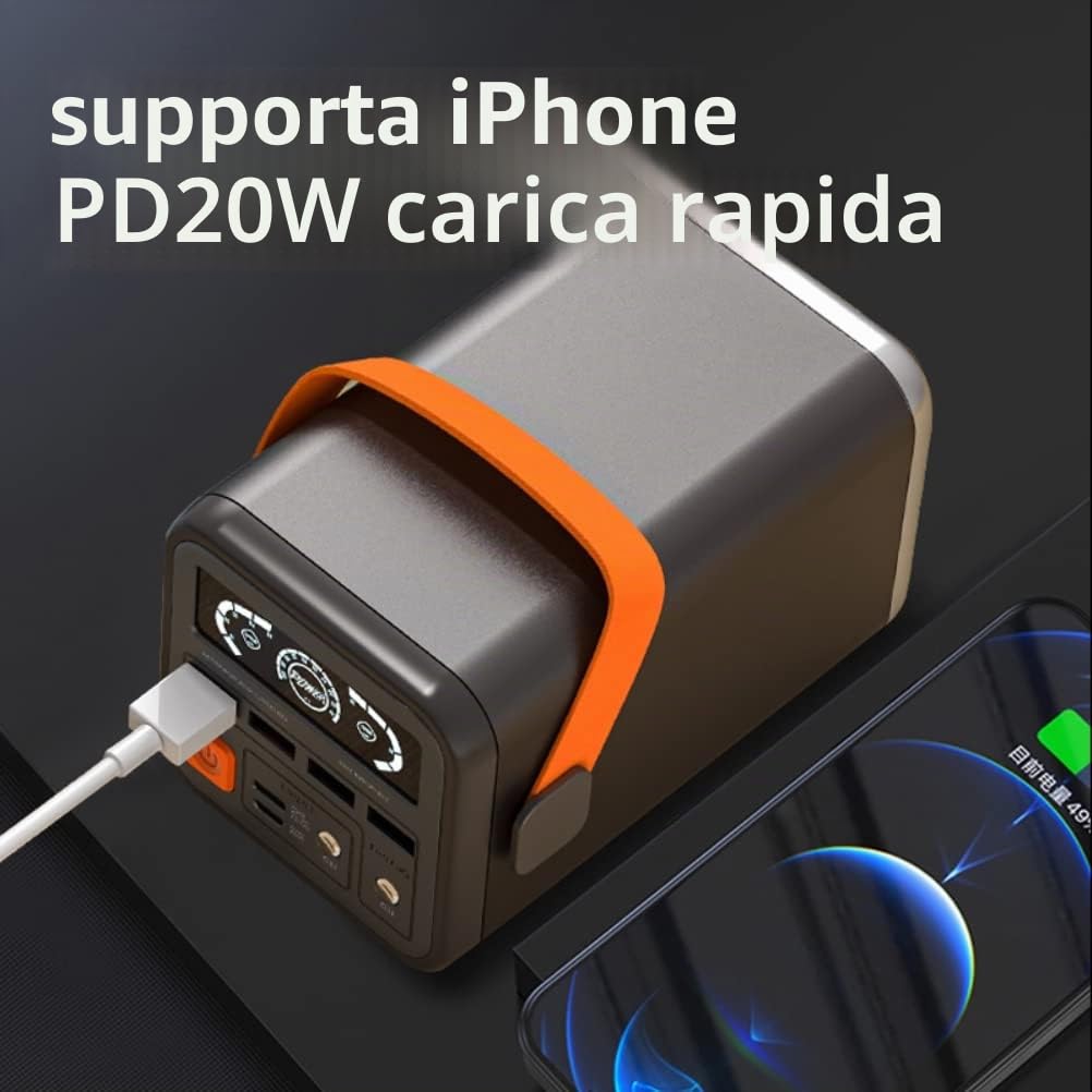 KENANLAN Powerbank 60000 mAh di grande capacità esterna 36 W PD QC 3.0 Power Bank,4 porte USB Mobile Power Bank Outdoor Portatile 36 W