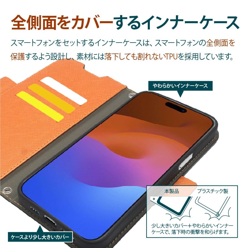 Amazon.co.jp: 【Corallo】 iPhone15ProMax 対応 ケース 手帳型/カード