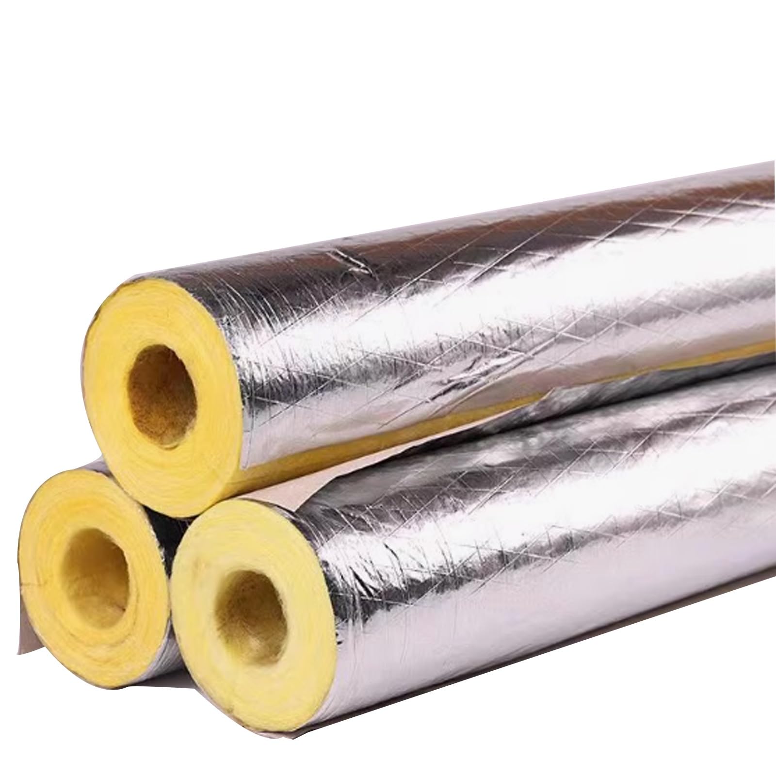 Rohrisolierungsschaumrohr für industrielle Heizungsrohre (ID34 mm/THK30 mm), Hochtemperaturisolierung, Baumwoll- und Glaswolle, Isolierhülle