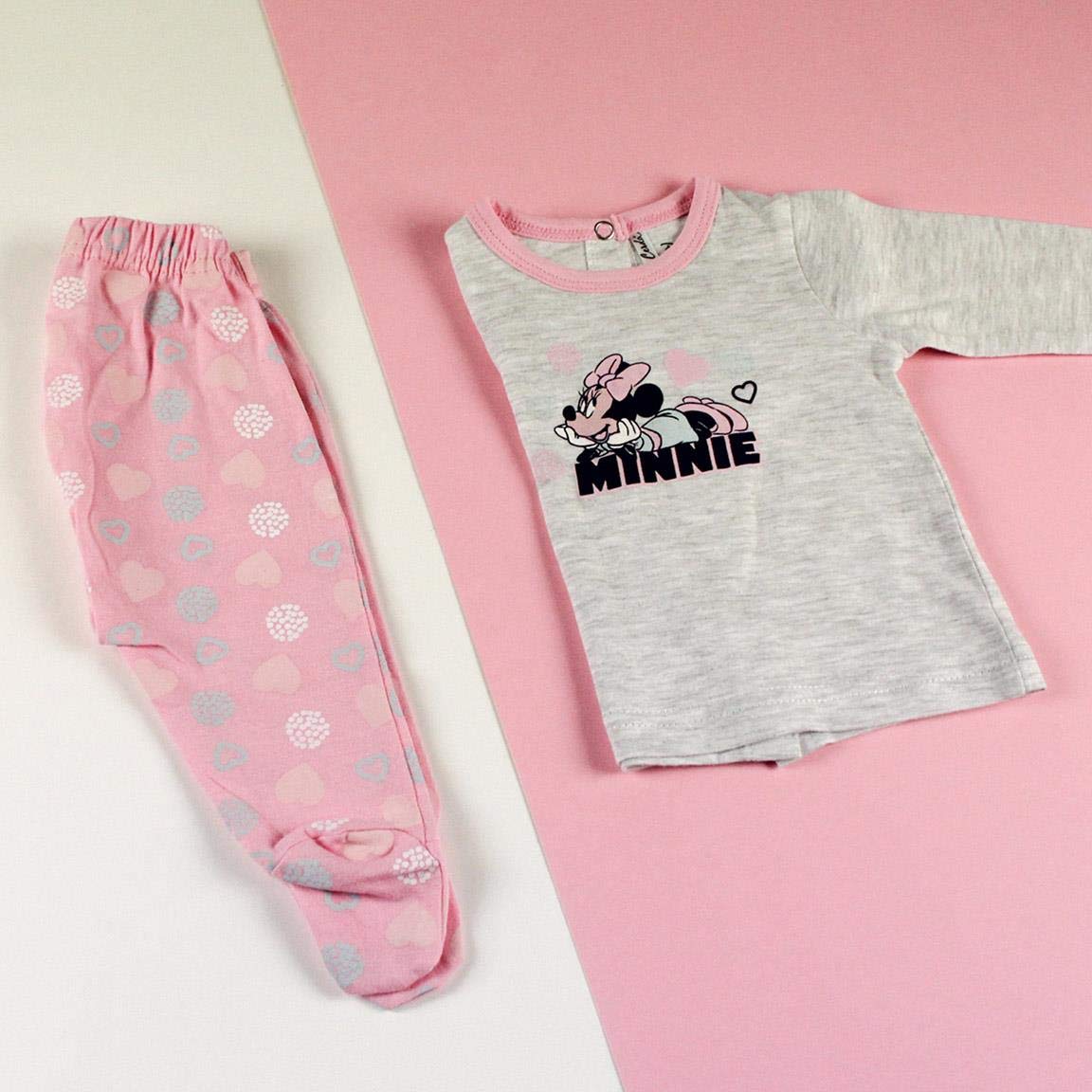 CERDÁ LIFE'S LITTLE MOMENTS 2200006911_T03M-C70 Leggings per Neonati Minnie Mouse, Rosa, 3 Meses Bimba