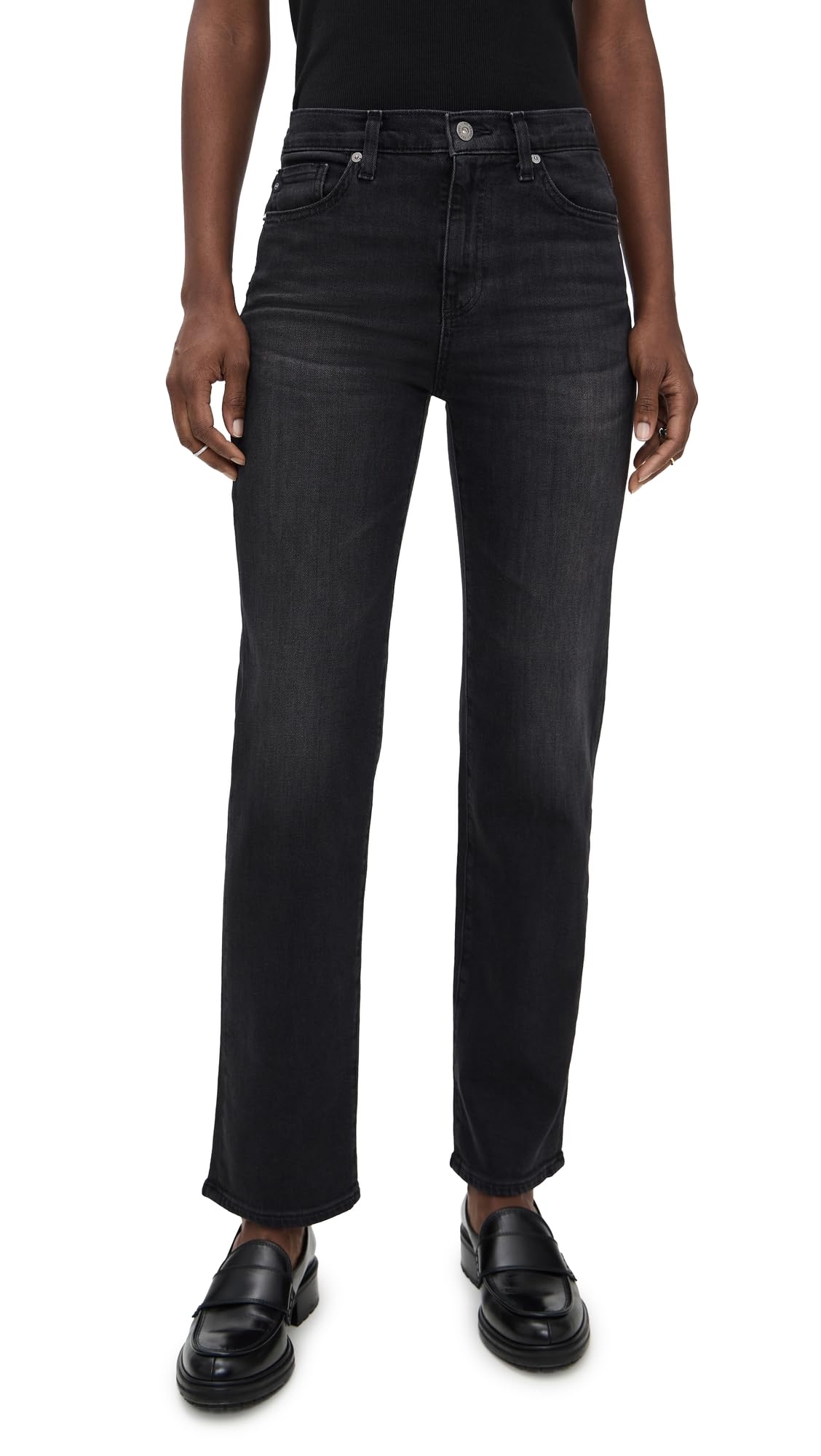 Photo 1 of AG Adriano Goldschmied Women's Brinley Mid Rise Straight Jeans, Nebula, 26