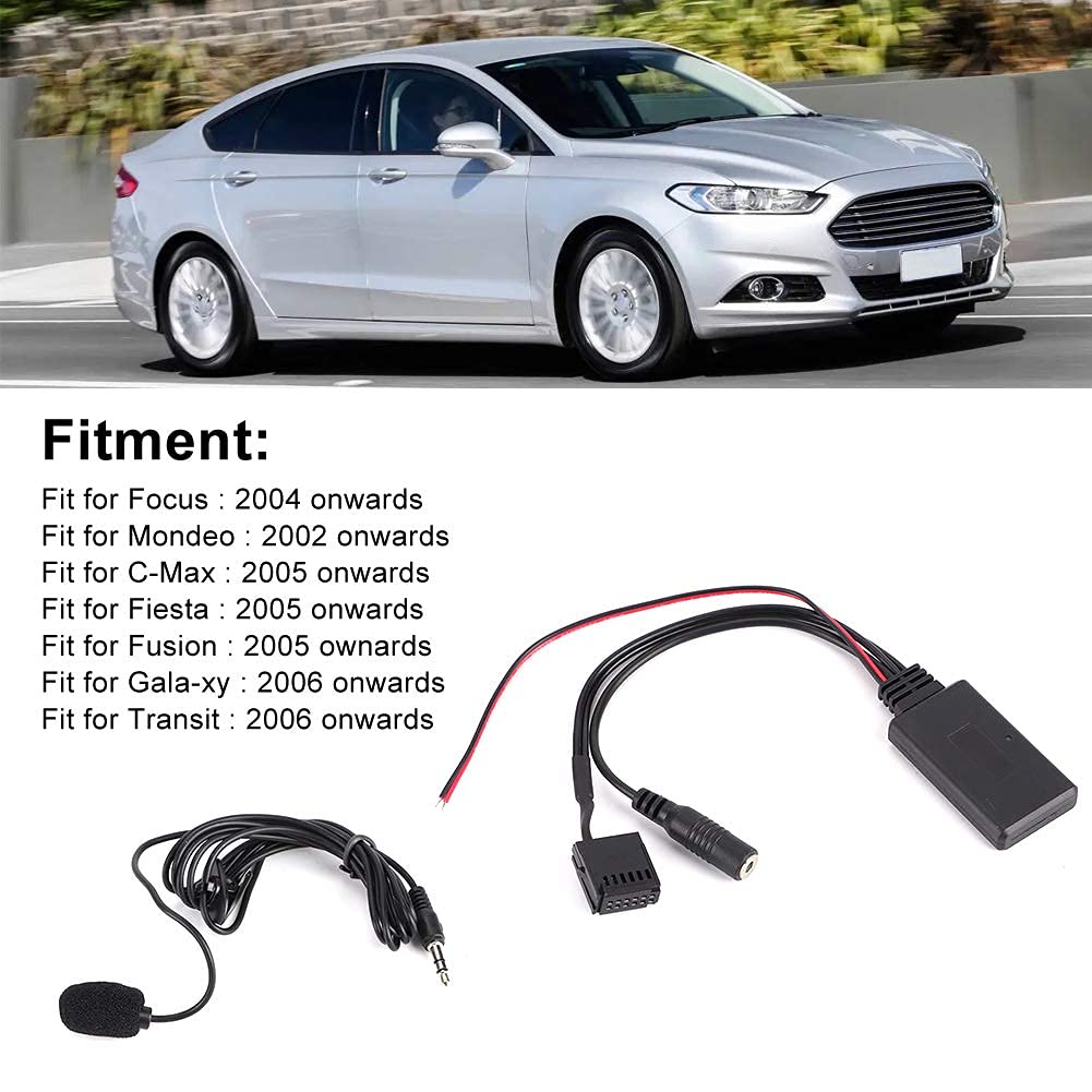 adattatore-KIMISS Adattatore audio Bluetooth, adattatore per cavo AUX-IN Bluetooth do automatycznego mikrofonu dla chiamatu w vivavoce dla Forda Focusa 6000CD
