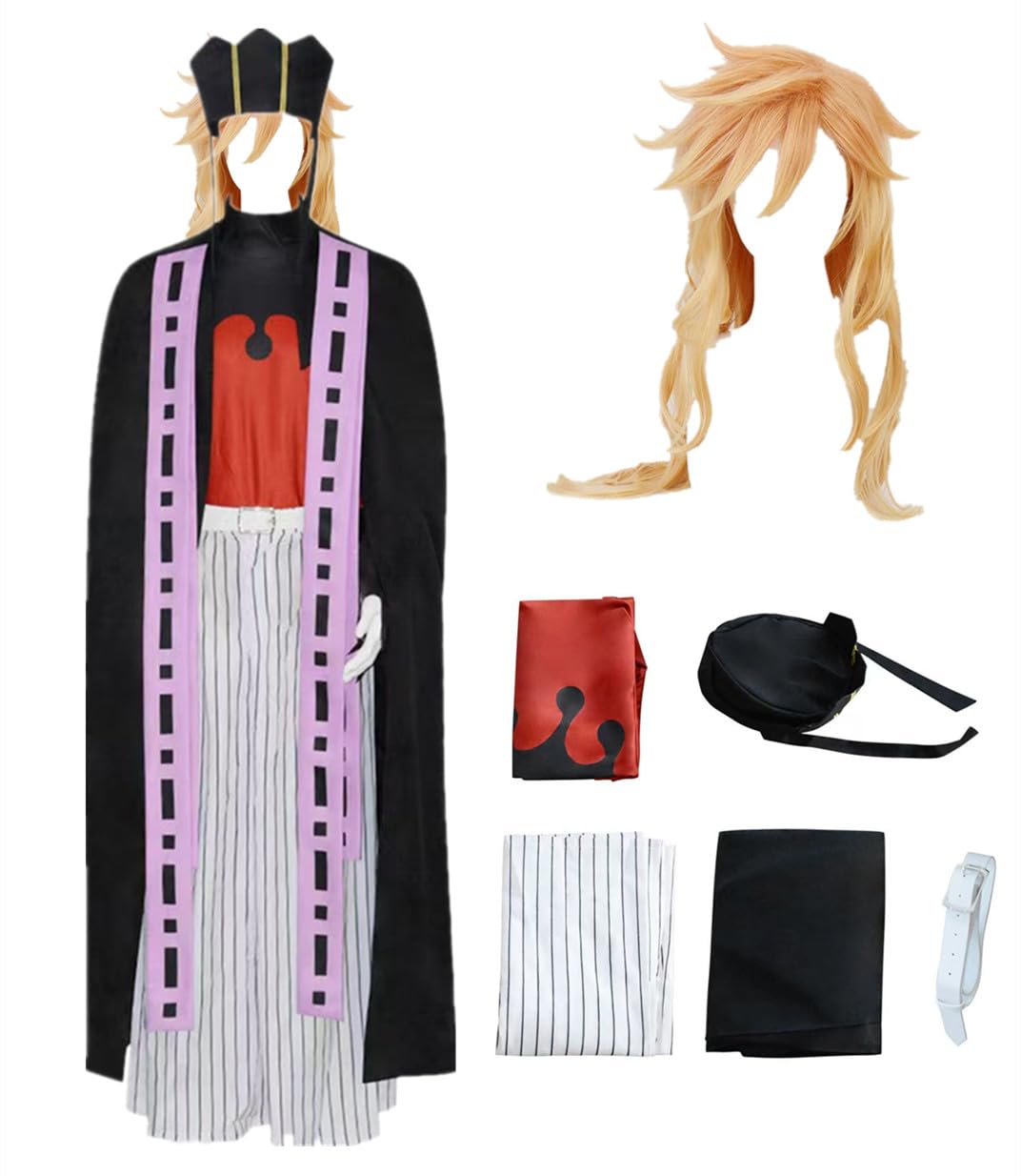 Disfraz de anime para hombre, talla de EE. UU., traje de fiesta (2XS)