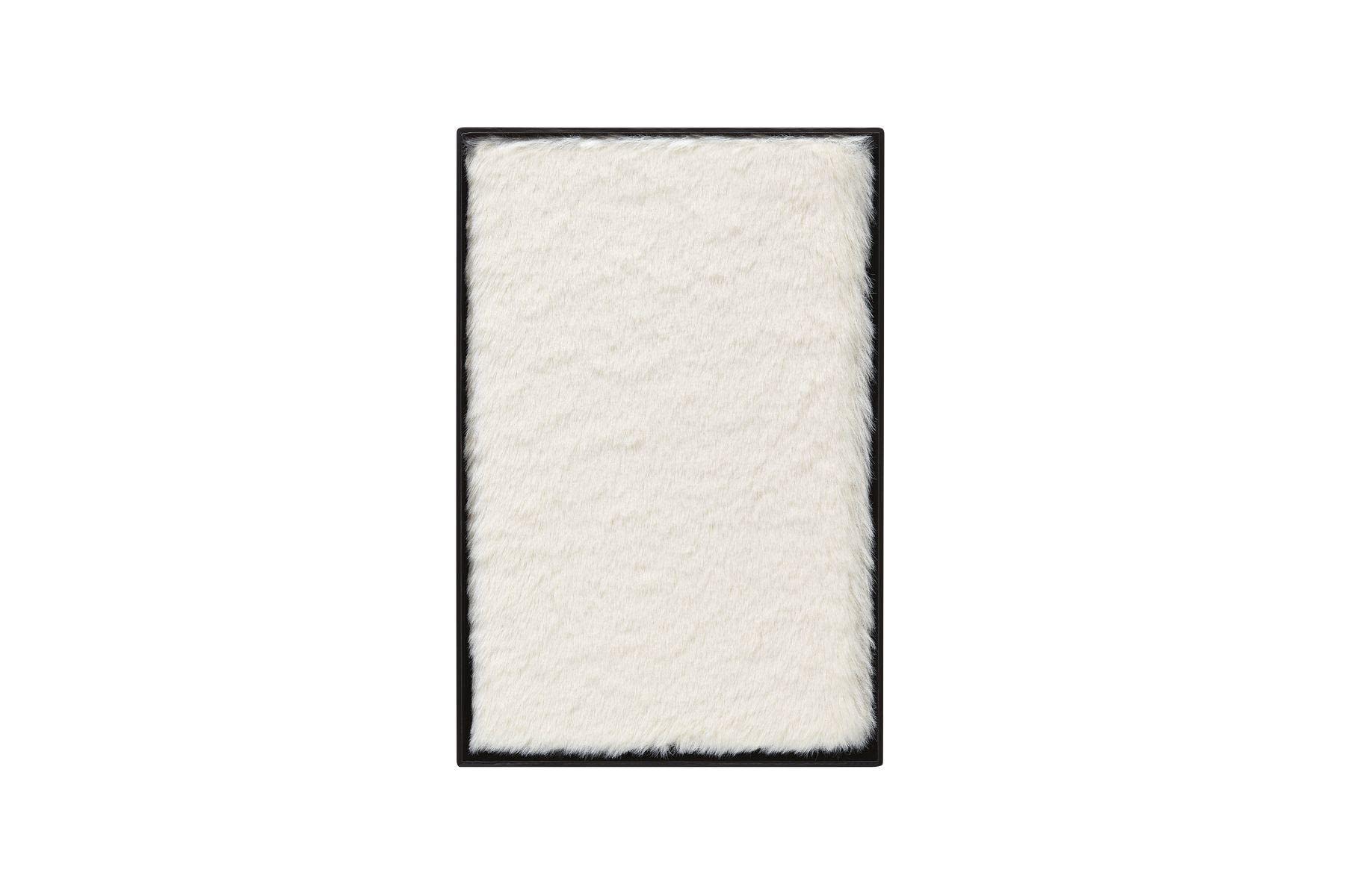 Moleskine - Ruled Faux Fur Notebook, Taccuino Copertina Rigida e Chiusura Elastica, Formato Large, Colore Bianco Panna