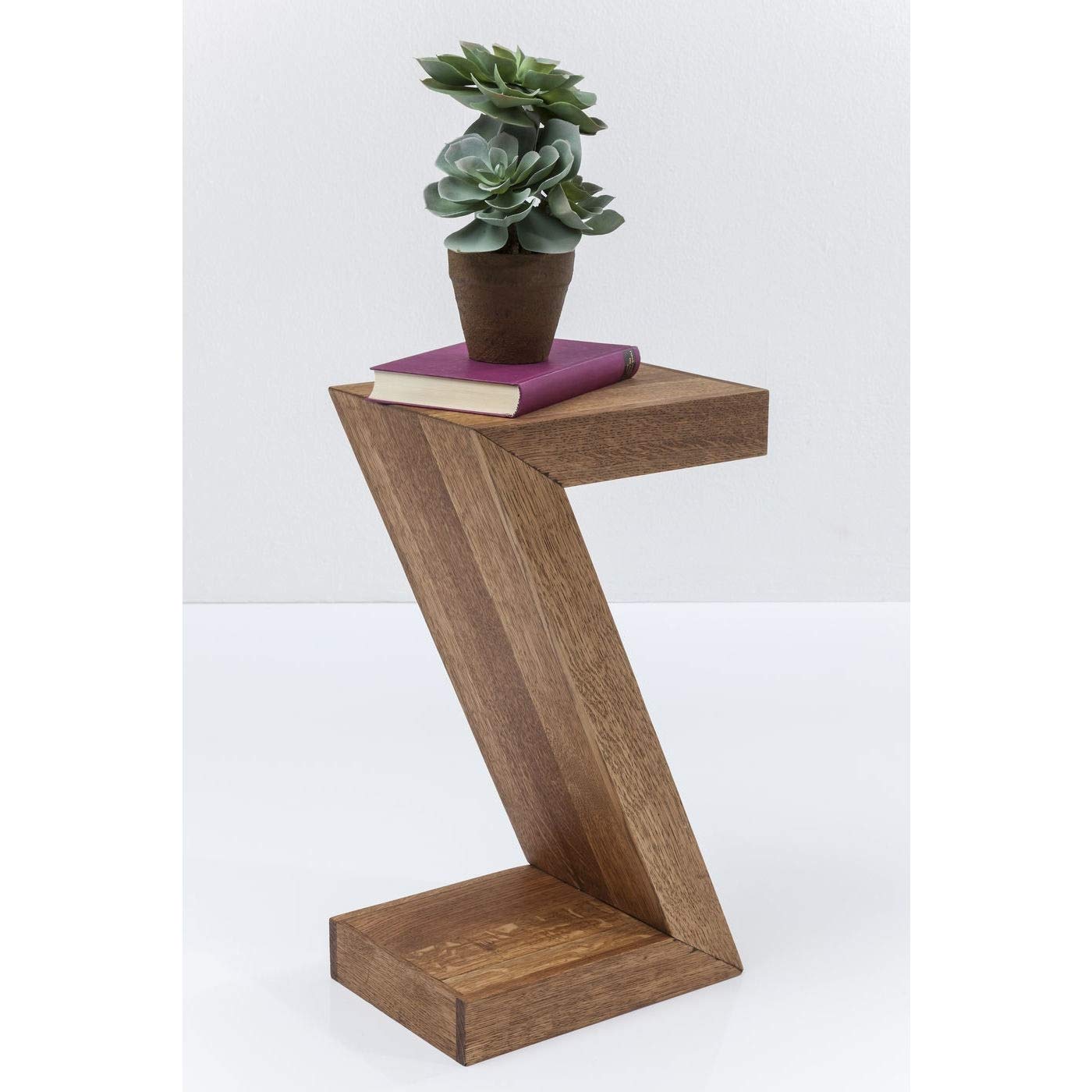 Kare Design Beistelltisch Authentico Z, Braun, Holz, Boho, Nachttisch, Couchtisch für Wohnzimmer, Schlafzimmer, Büro, 55x30x20cm (H/B/T)