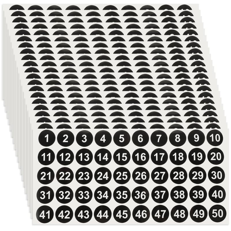 Catálogo para Comprar On-line Números disponible en línea para comprar. 28 MAGICLULU Pegatinas Numéricas Redondas 1 a 50 Etiquetas Digitales Autoadhesivas 0.98 Pulg Para Organización Manualidades Regalos Y Etiquetado En Superficies Planas