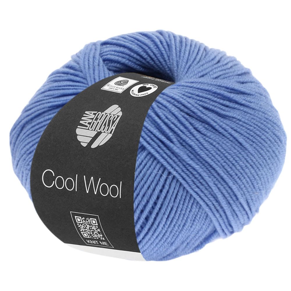 LANA GROSSA Cool Wool Uni – Extrafeine Merinowolle, waschmaschinenfest und filzfrei