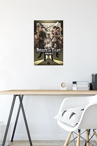 Miniatura 4 de Trends International Attack on Titan Season 3 - Póster de pared grupal, 22.4 pulgadas de largo x 14.7 pulgadas, versión premium sin marco