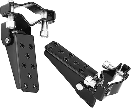 Miniatura 8 de Piquetas de pie de motocicleta universales, color negro, con estilo de metal para motocicleta