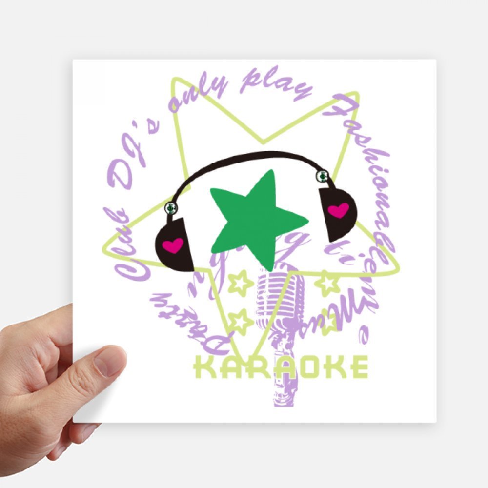 Autocollant carré vert musique pour personnaliser votre ordinateur portable et valise
