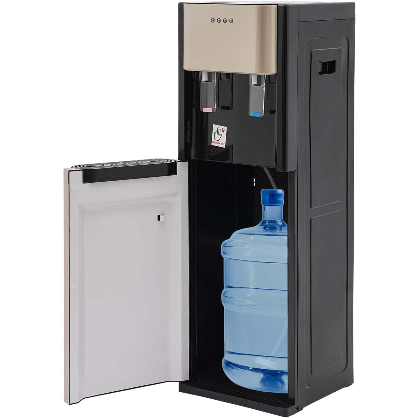 Distributore D'acqua Con Refrigeratore, Refrigeratore D'acqua A Caricamento Dal Basso Indipendente Con Acqua Potabile Calda, Riscaldamento Rapido ((Gold,Hot+Cold)