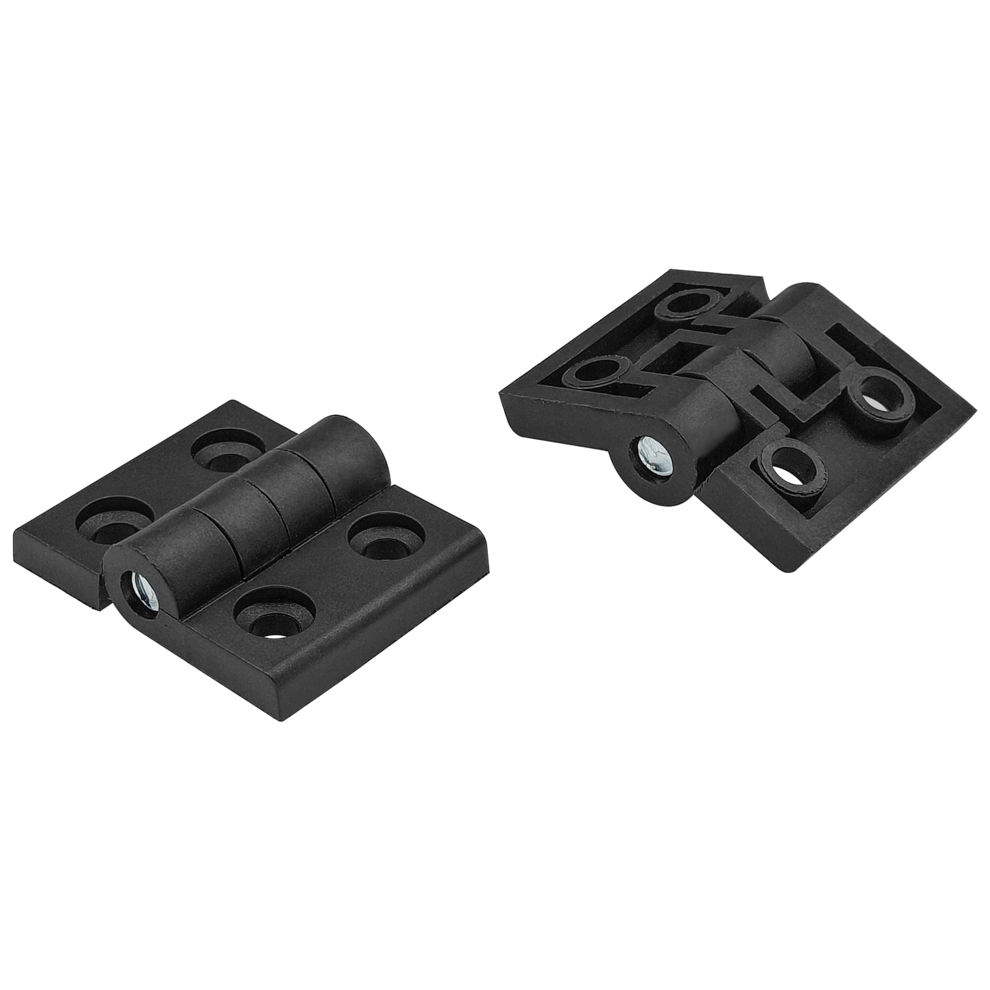 6 PCS Nylon Hinges - Cabinet Door Bearing Hinges, Black Plastic Hinge (55 * 45mm), 55*45mm