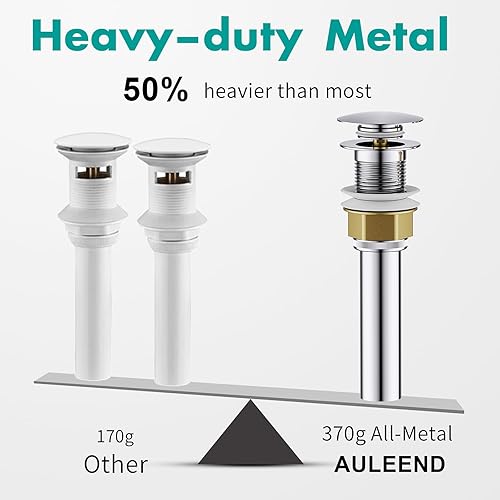 Miniatura 5 de Drenaje de fregadero para baño, drenaje desplegable con tapón de cesta desmontable, filtro de drenaje antiexplosión y antiobstrucción, cromado, sin