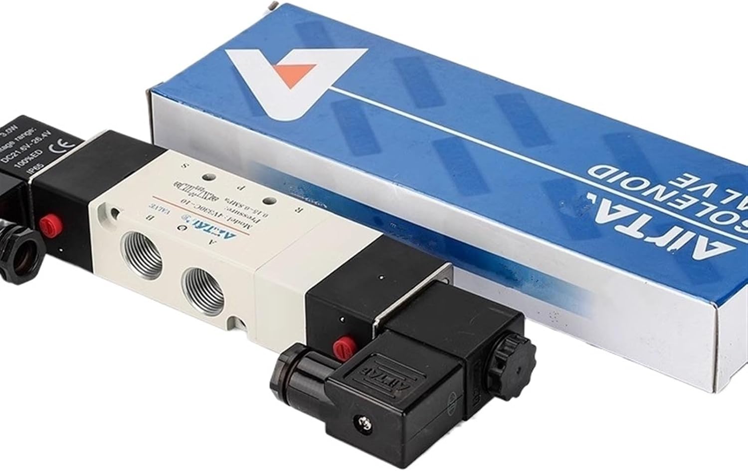 4V130C-06 4V230C-08 Solenoid valve Double headed Double control 5 Way 3 Position Power down hold Pneumatic directional valve(4V430C-15,DC12V)