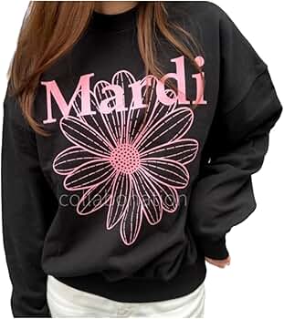Mardi mercrediトレーナー ブラックピンク 黒ピンク Mardi Mercredi マルディメクルディ スウェット SWEATSHIRT