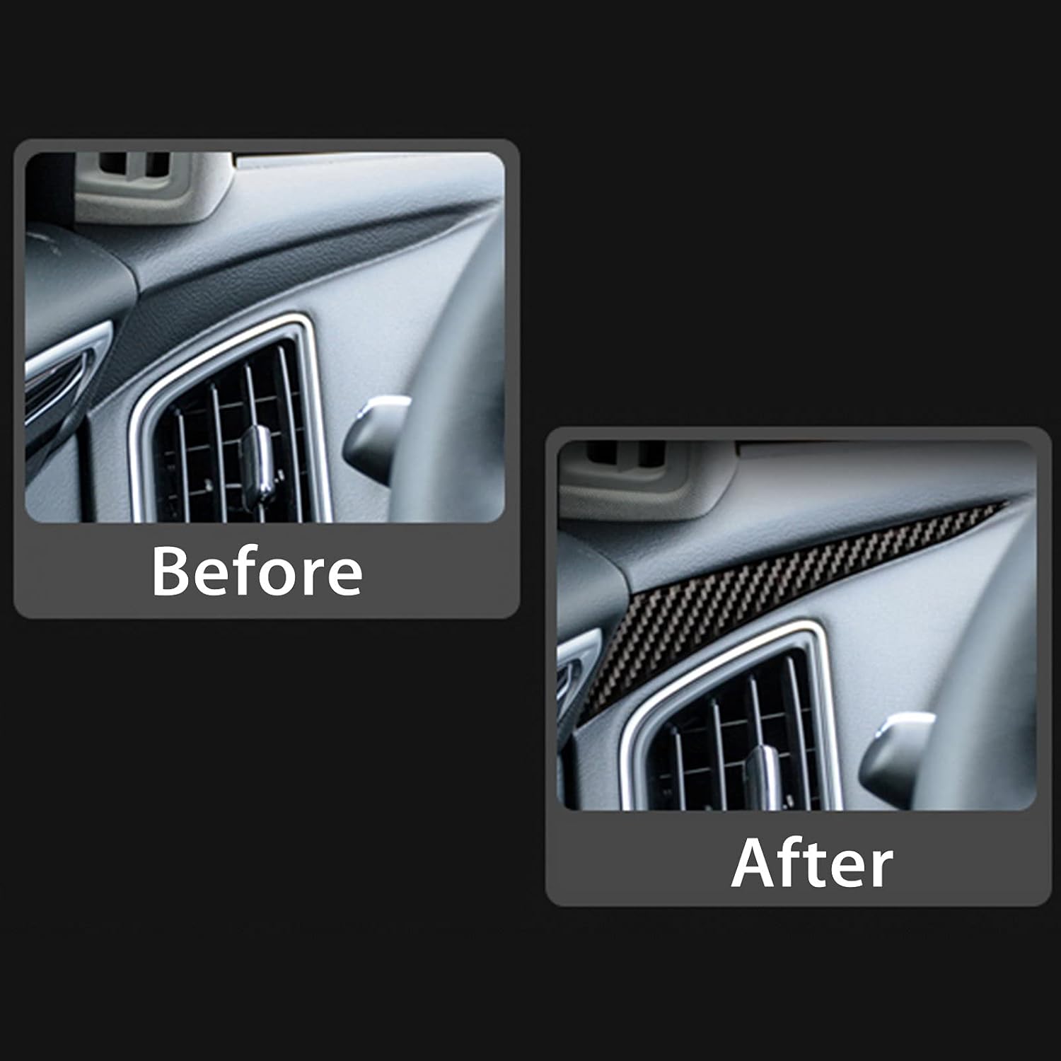 x xotic tech Dashboard Panel Stripe Cover Trim, Genuine Soft Carbon Fiber, Compatible with Infiniti Q50 2014 2015 2016 2017 2018 2019 2020 2021 2022 2023 2024, Q60 2017-2024
