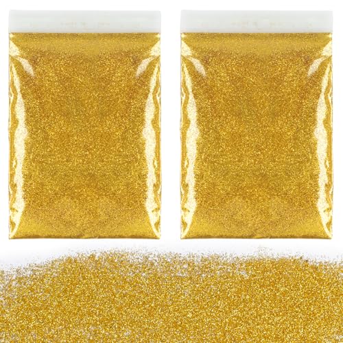 Glitzerpulver zum Basteln 100g Glitzer Gold Glitzer zum Weihnachten Basteln Kerzen Glitzerpulver für Nägel Gesicht DIY Epoxidharz Kartenbasteln