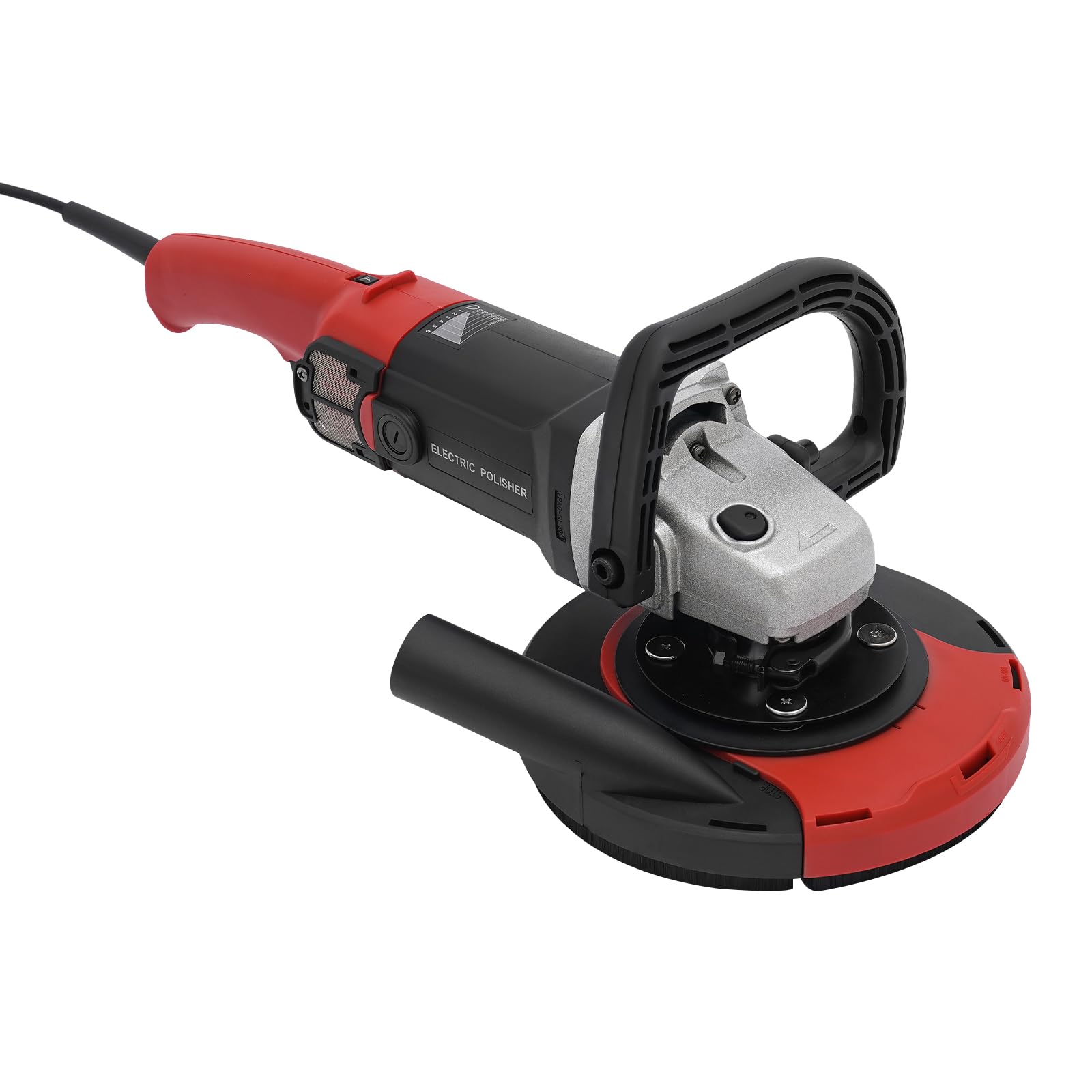 Smerigliatrice per calcestruzzo Set con 6 velocità regolabili 600-3000 giri/min, smerigliatrice per pietra da 1580 W per calcestruzzo, pavimenti in cemento, pareti, granito, marmo (nero)