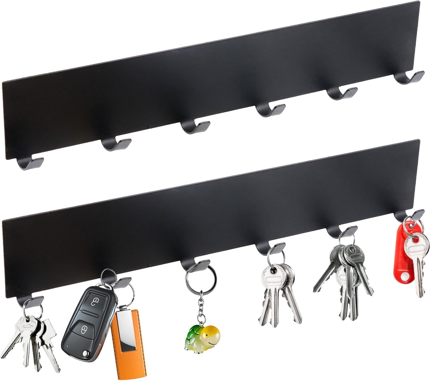 ZOCONE 2 PCS Key Holder for Wall with 12 Key Hooks Wall Mounted Key