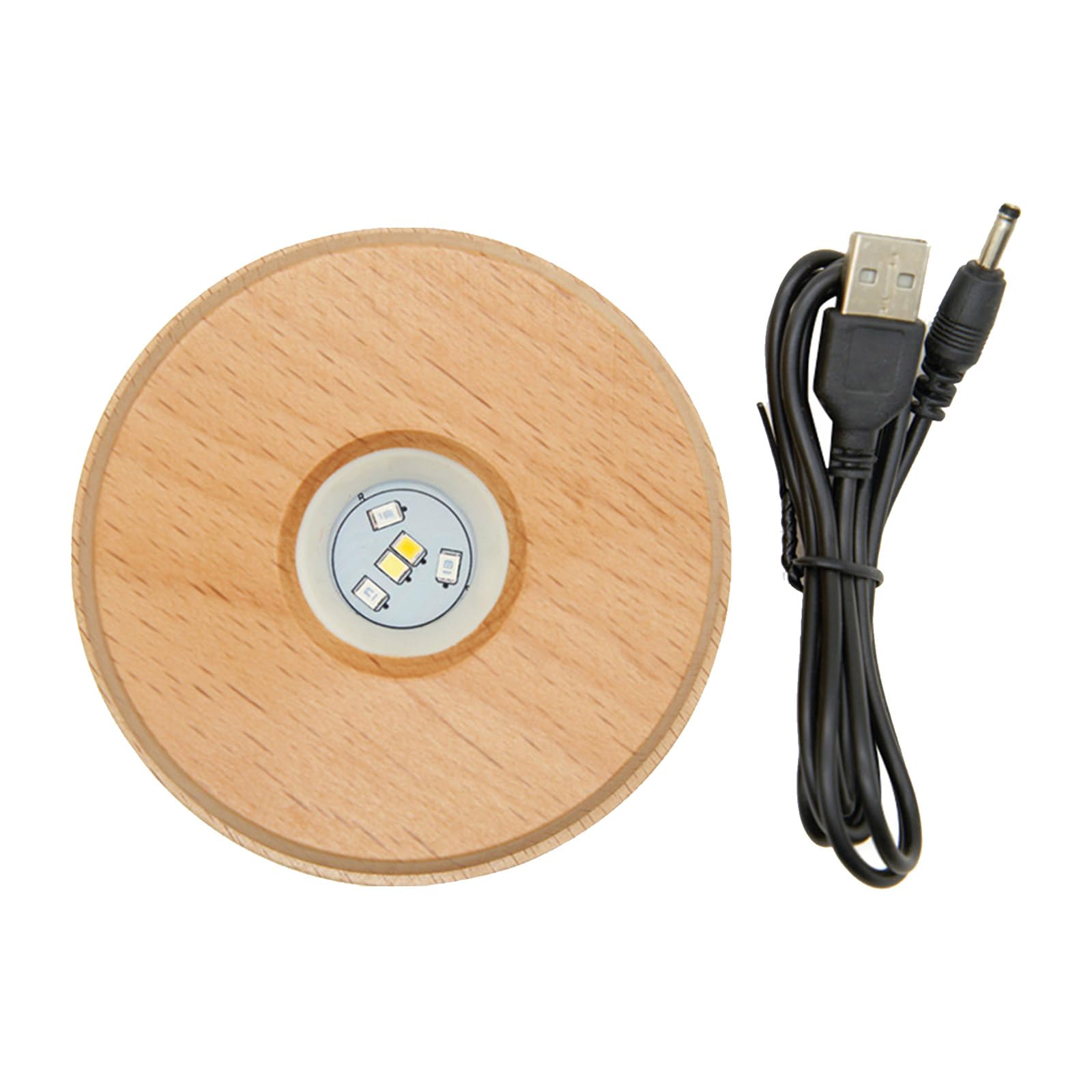 Buxuaaaa Multifunctional LED Display Stand Providing Light and Color Effects for Secure of Delicate Decorative Items USB Powered Jewelry