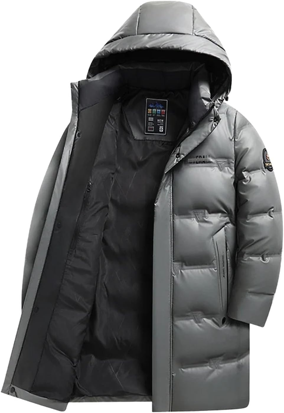 Casual Men's Warm Hooded White Duck Down Jackets Winter Windproof Puffer Coats Outwear Loose Thick Down Coats