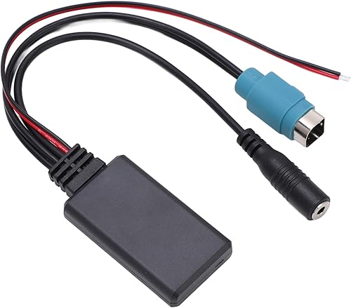 Miniatura 5 de Aramox Módulo Bluetooth AUX IN, adaptador de cable Bluetooth AUX IN estéreo de velocidad completa con micrófono extraíble de repuesto para Alpine