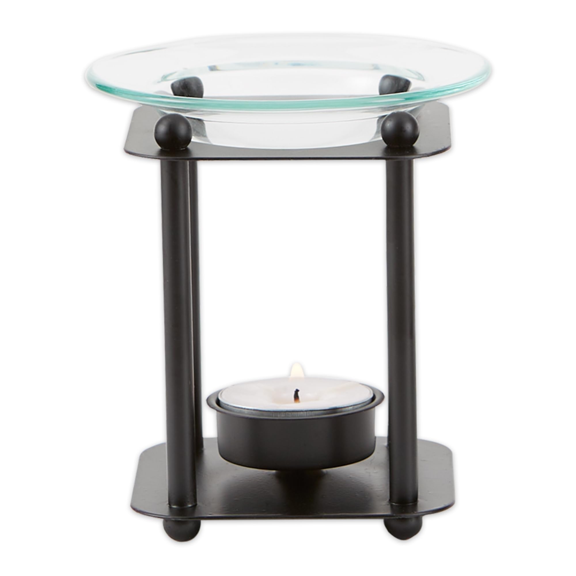 Gifts & Decor Duftlampe mit Duftlampe, modernes Design, asiatisches Kerzen-Aroma, Schwarz