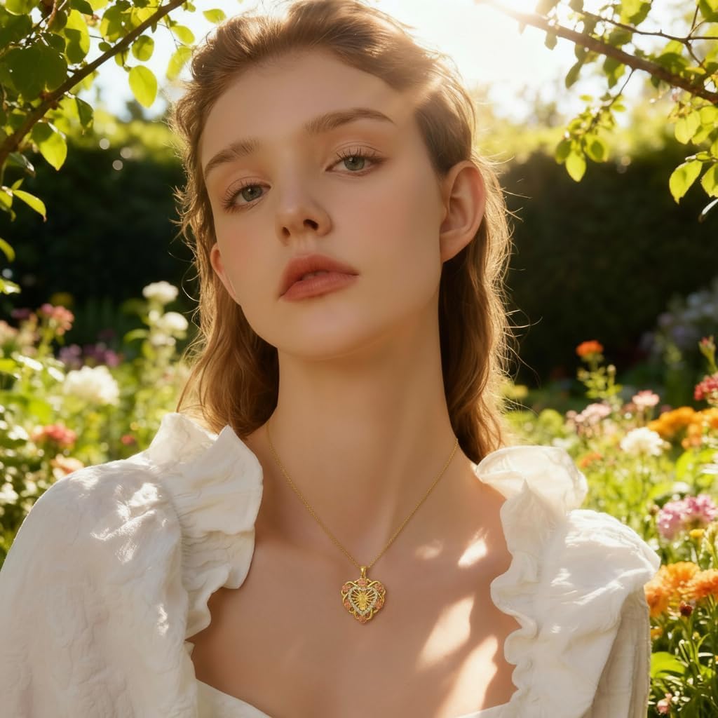 Virgin Mary Necklace for Women 14K Gold Plated in 925 Sterling Silver Virgen de Guadalupe Necklace Our Lady of Guadalupe Pendant Protection Religious Gifts - Image 2