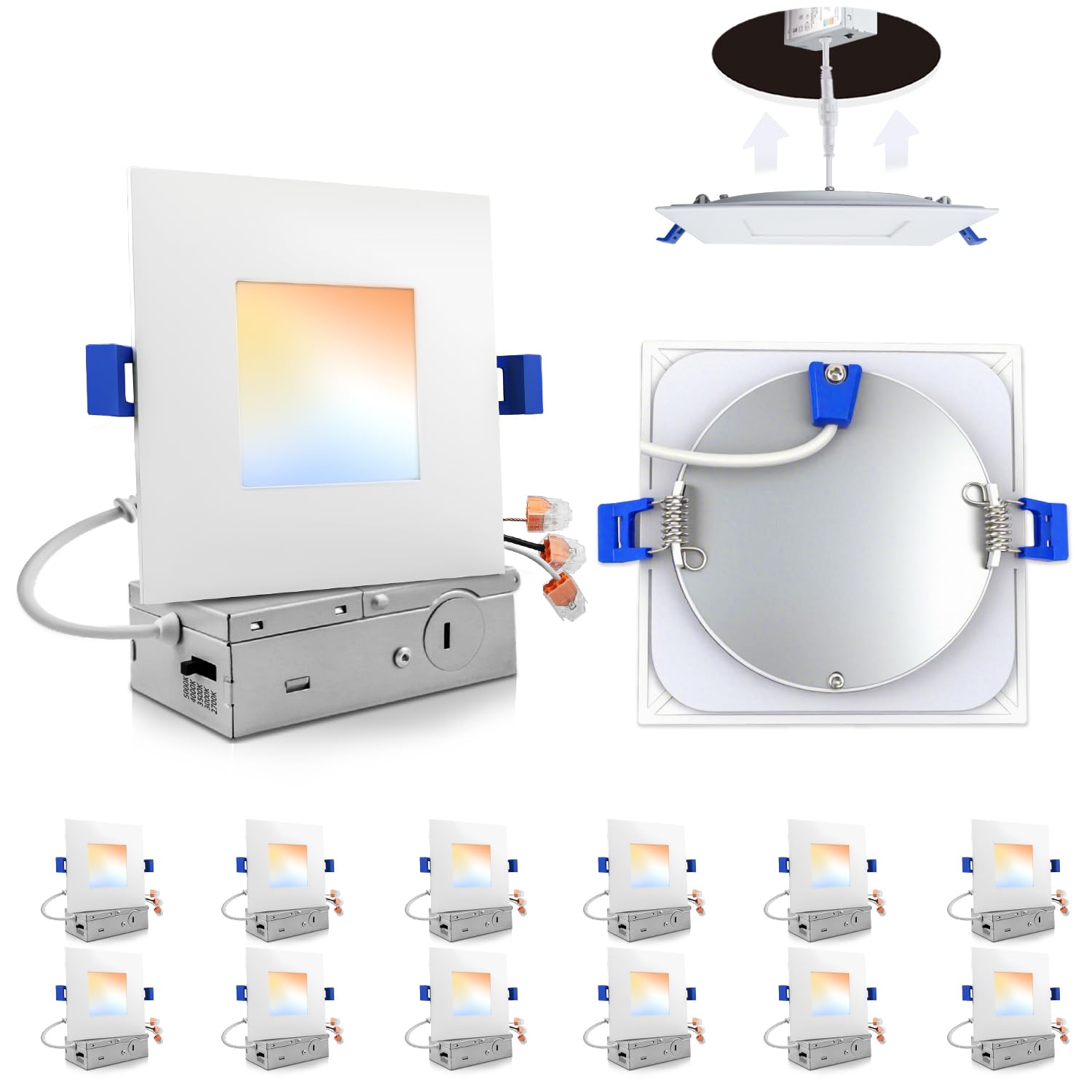 Adetu 4-inch Square LED Recessed Light
