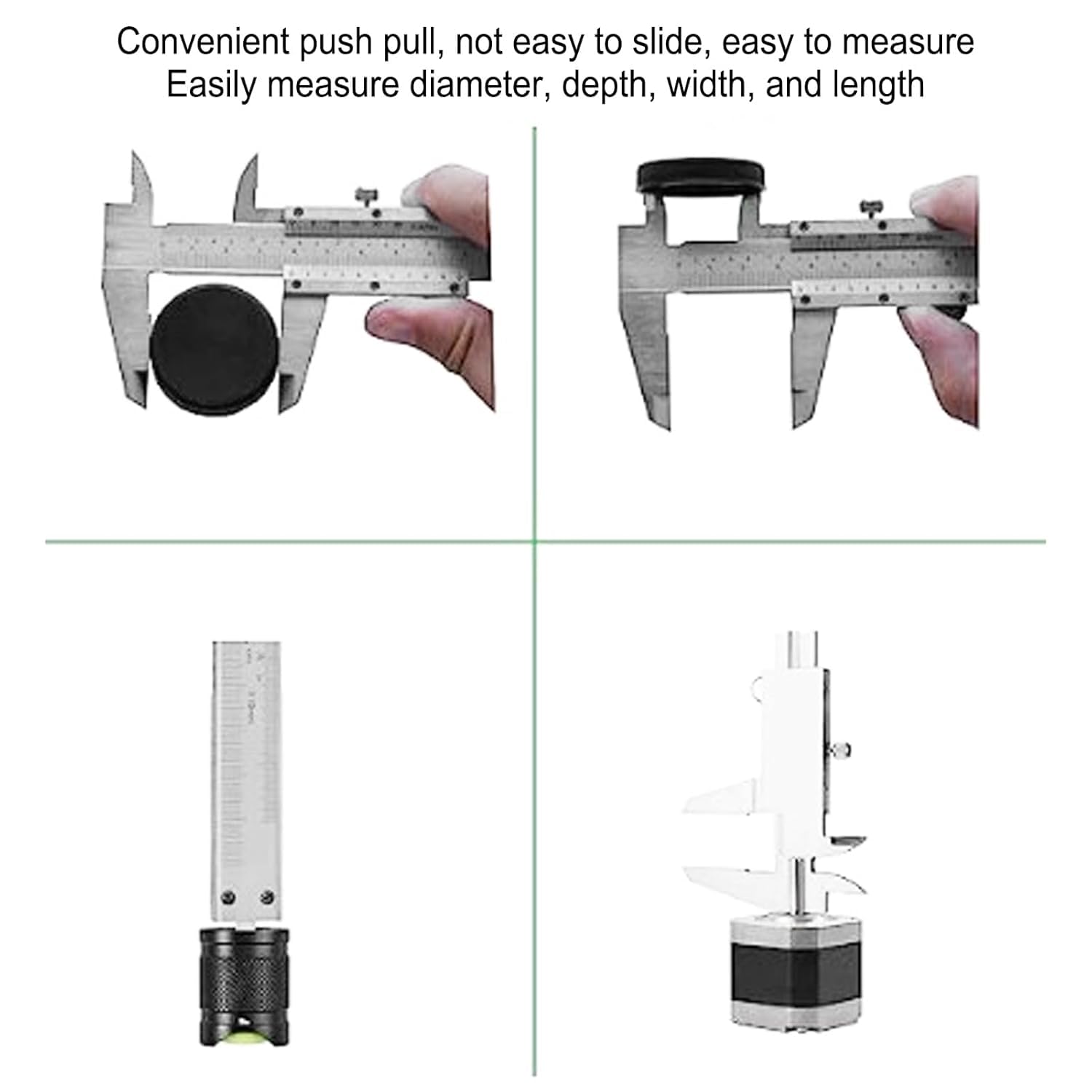 Calibro a Corsoio per Misurazione Accurata, 0-50MM Calibri Piccoli Per Gioielli, Doppia Scala, 4 modalità di Misurazione, Per Gioielli, Gemme, Monete, Oggetti D'antiquariato