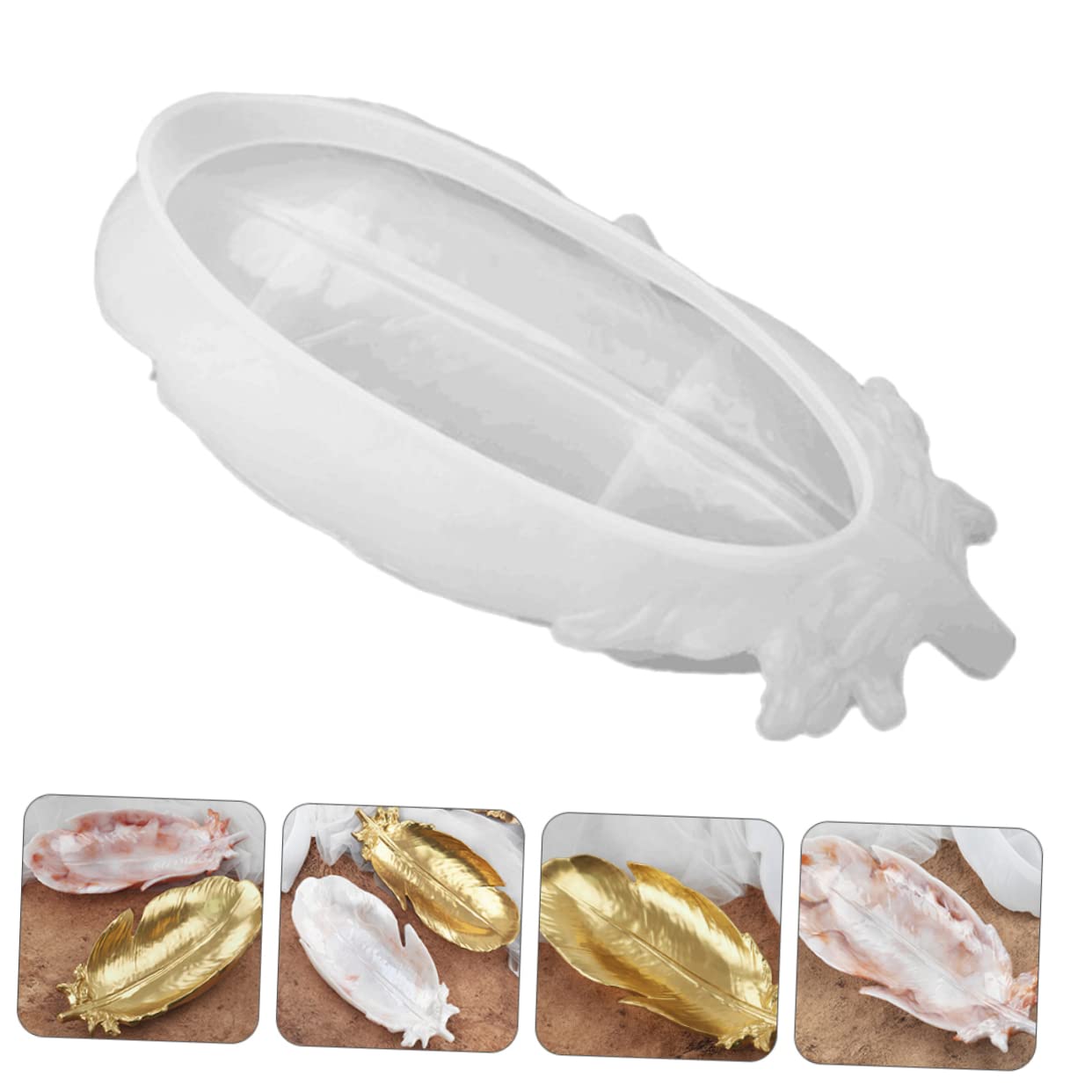 NUOBESTY 2pièces Moule Silicone pour Plateau Décoratif Outil De Fabrication De Plateaux Élégants Résistant Chaleur Et Froid Parfait pour Vos Projets Artisanaux