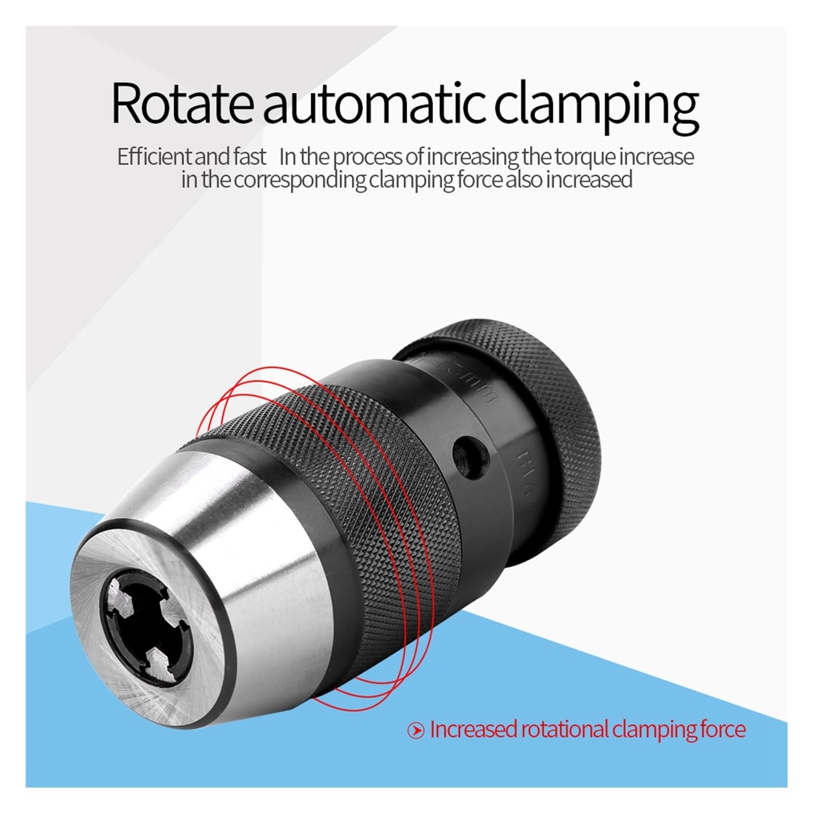 1 szt. 0-13mm 1/2 "stalowy samozaciskowy bezkluczowy uchwyt wiertarski B16 do tokarki elektrycznej