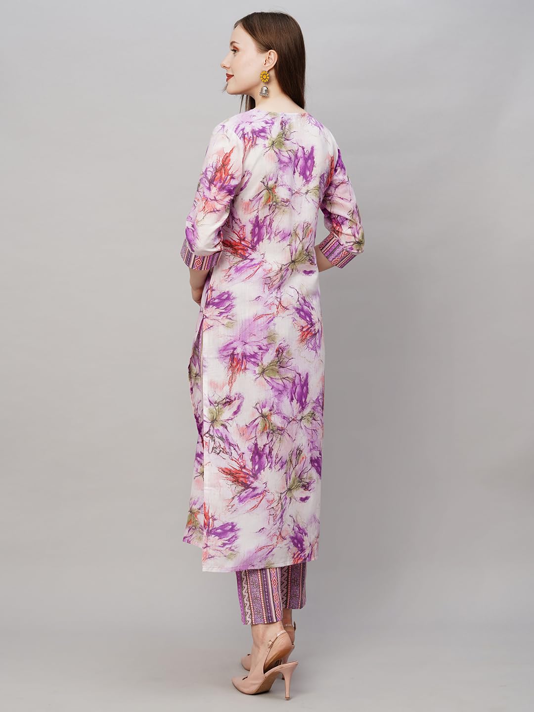 ANNI DESIGNER Cotton Blend Womens Kurta Set
