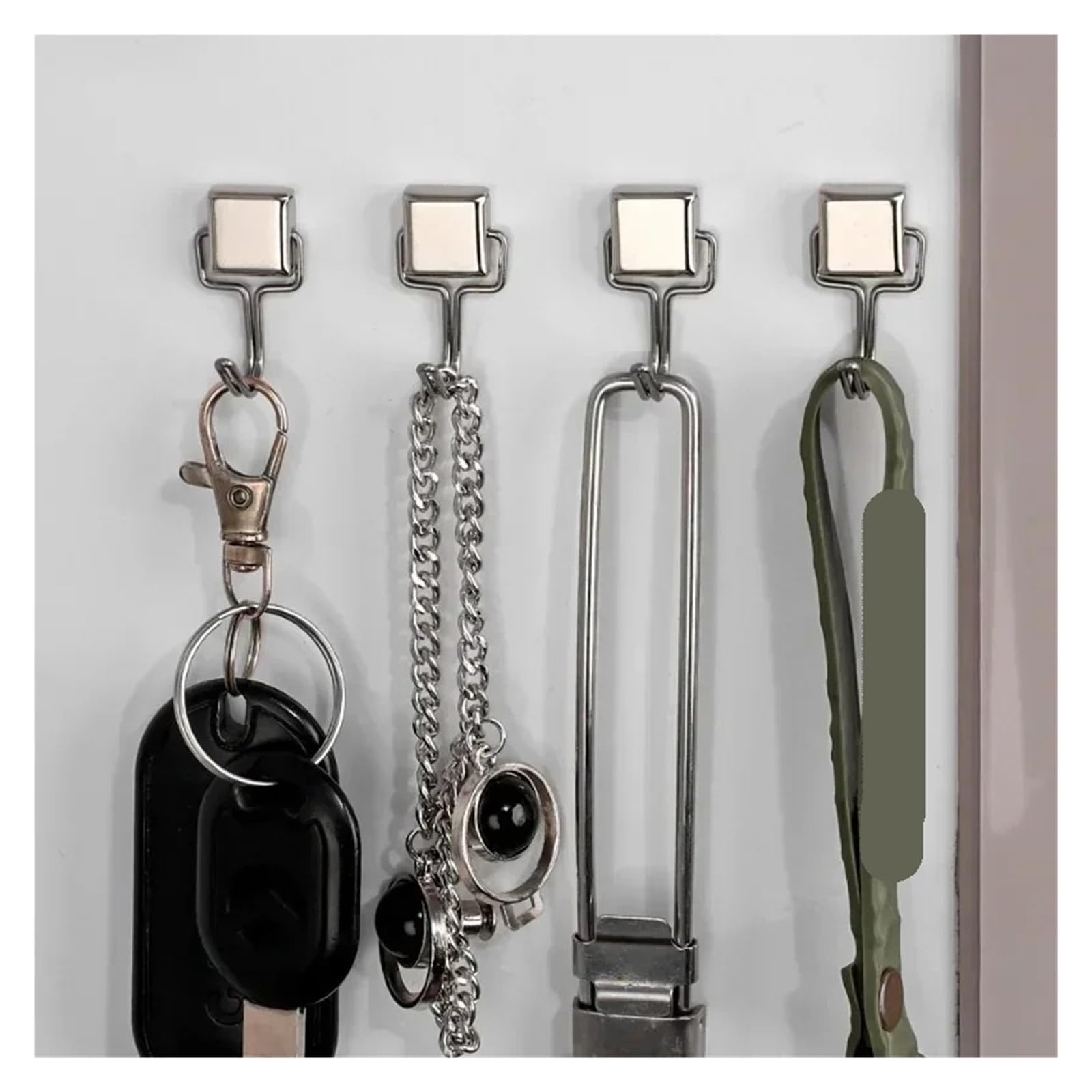 Genérico 30/10 Uds gancho magnético multiusos ganchos montados en la pared hogar cocina baño soporte colgador(20pcs)