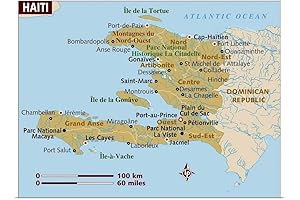 Map of Haiti Unframed Poster Print