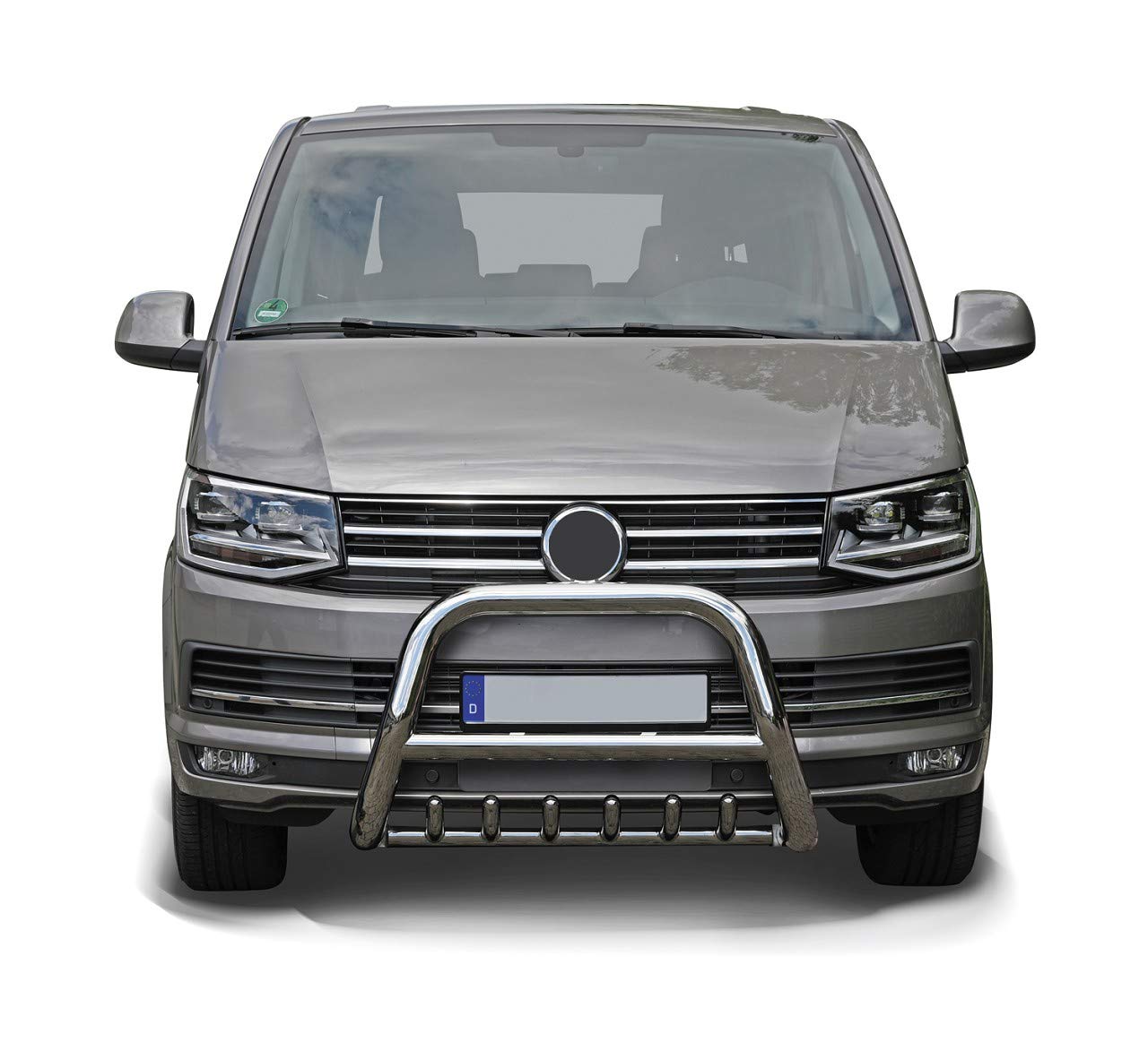 Edelstahl Frontschutzbügel ø 76mm mit Unterfahrschutz mit EG-Typengenehmigung/ABE kompatibel mit VW Volkswagen T6 (2015-2019)
