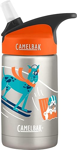 Miniatura 1 de CamelBak Eddy Kids - Botella de acero inoxidable aislada al vacío de 12 onzas, trineo para perros