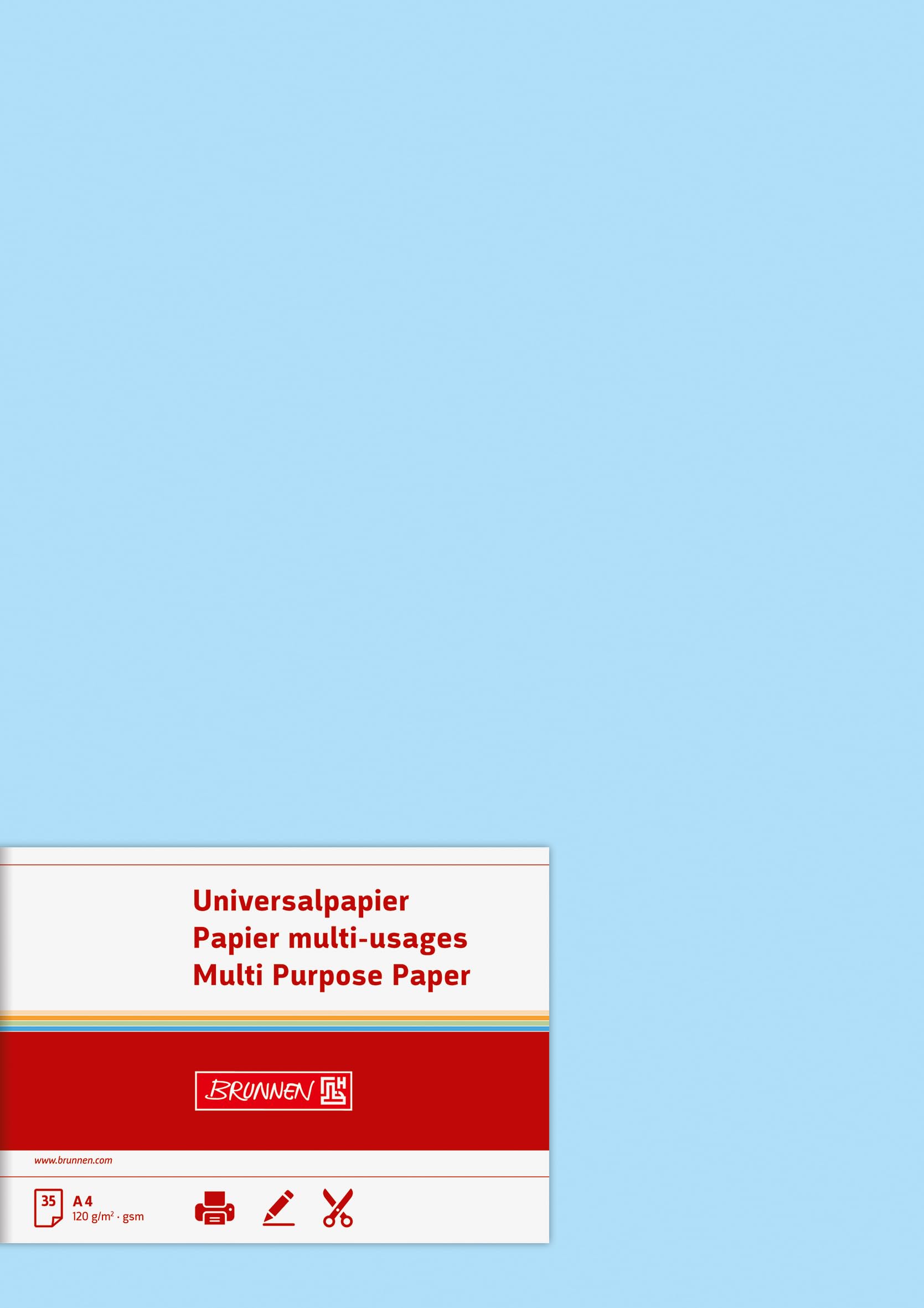 Baier Schneider &Multifunctional Universal Paper matt A4 120 g/M ² Light Blue, 35 Sheets